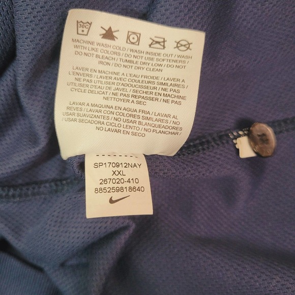 Nike Mens Polo Shirt Mens Navy Blue XXL USSC Group Logo Short Sleeve Collared - Picture 8 of 8